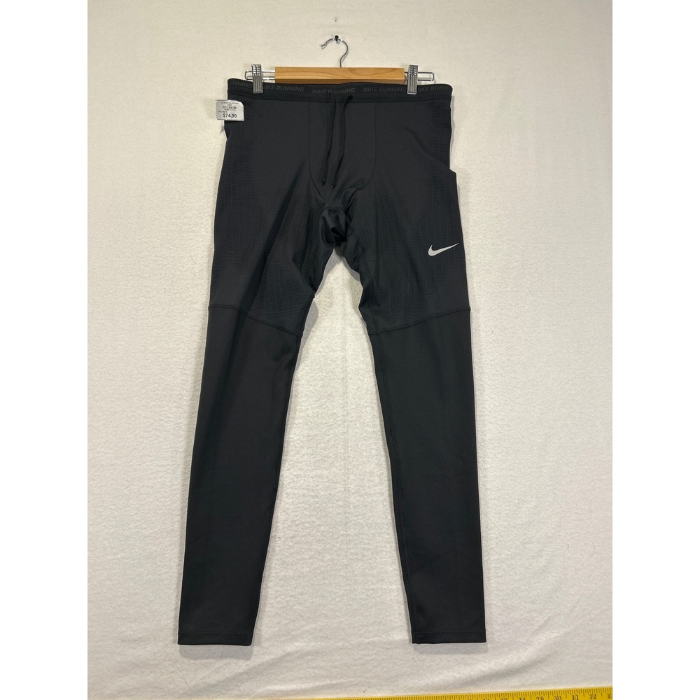 Nike Dri-FIT Running Tights Mens Large Black Tight Fit Leggings CZ8823-010